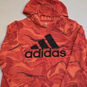 Adidas Vibrant Red and Black Hoodie Size 10/12